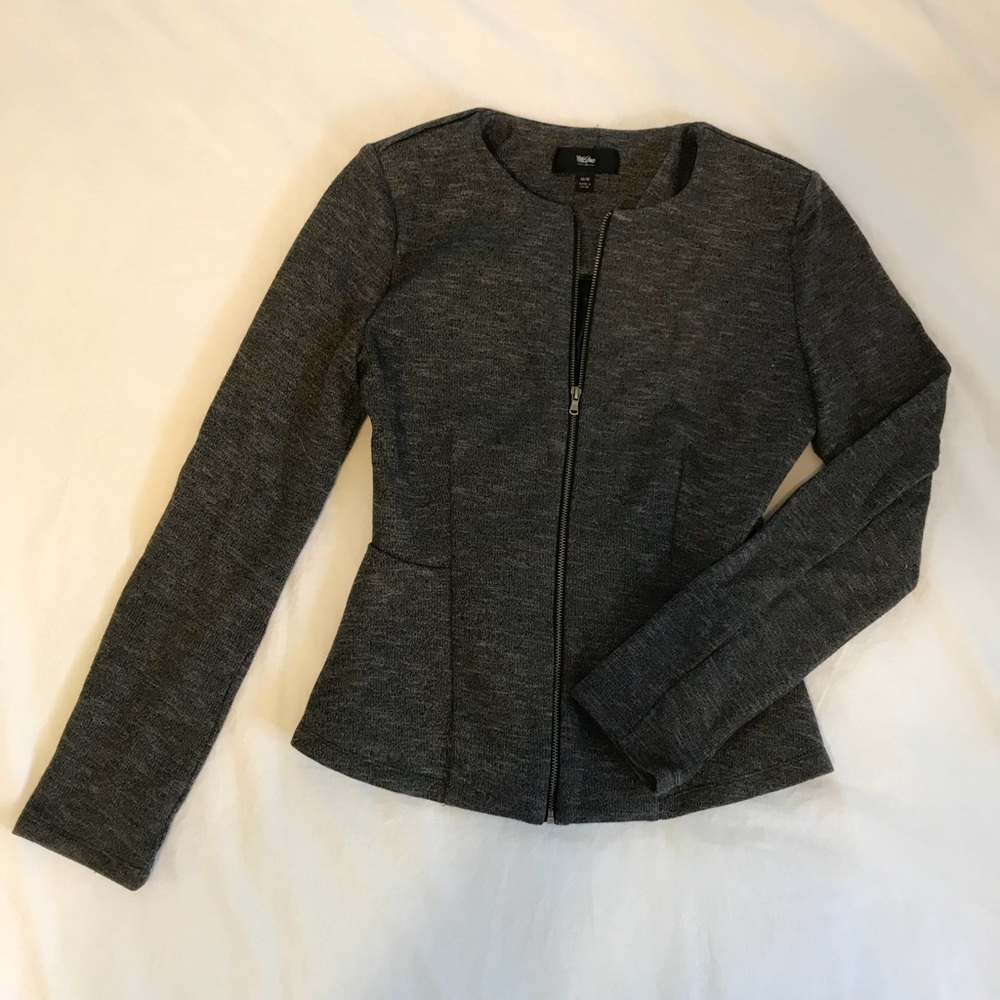 Grey peplum sweater